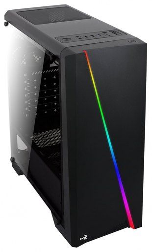 Photo 1 of AeroCool Cylon RGB Front with Built in Card Reader and Side Window Panel Mid Tower Black
