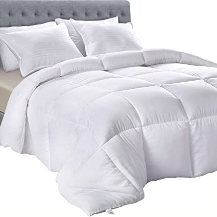 Photo 1 of Utopia Bedding Down Alternative Comforter (Twin, White) - All Season Comforter - Plush Siliconized Fiberfill Duvet Insert - Box Stitched
