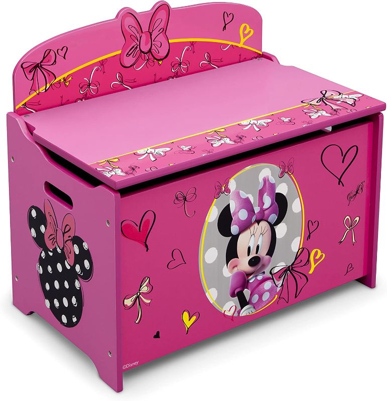 Photo 1 of Delta Children Deluxe Toy Box, Disney Minnie Mouse