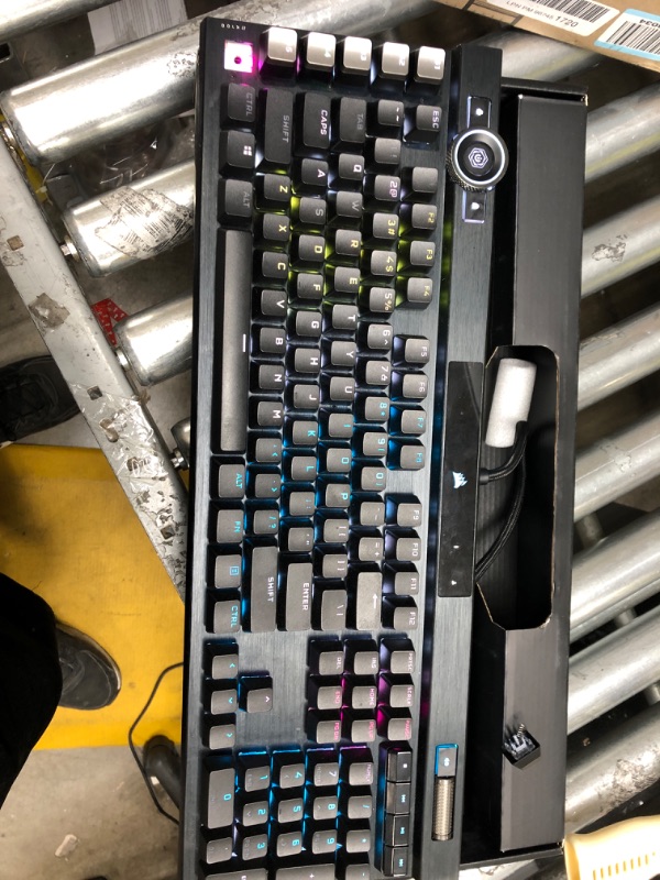 Photo 2 of **Parts Only**Corsair K100 RGB Optical-Mechanical Gaming Keyboard - Corsair OPX RGB Optical-Mechanical Keyswitches - AXON Hyper-Processing Technology for 4X Faster...
