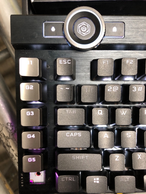 Photo 3 of **Parts Only**Corsair K100 RGB Optical-Mechanical Gaming Keyboard - Corsair OPX RGB Optical-Mechanical Keyswitches - AXON Hyper-Processing Technology for 4X Faster...
