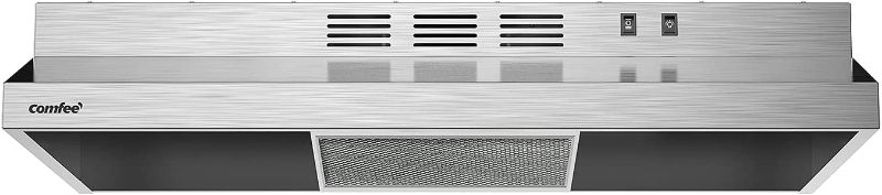 Photo 1 of ***INTERNAL FAN BROKEN*** Comfee F13 Range Hood 30 inch Ducted Ductless Vent Hood Durable Stainless Steel Kitchen Hood for Under Cabinet with 2 Reusable Filter, 200 CFM, 2 Speed Exhaust Fan
