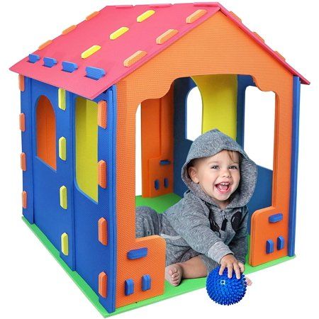 Photo 1 of Click N Play Giant Kids Foam Playhouse Play Tent for Boy and Girls Indoor and Outdoor Interlocking Eva Foam Tiles.
