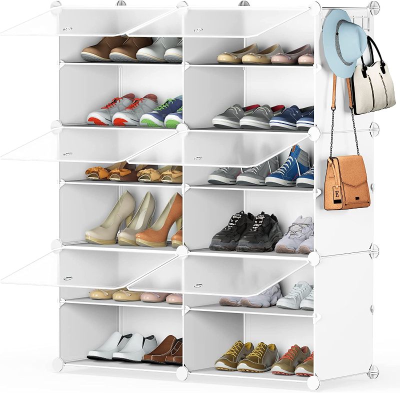 Photo 1 of Shoe Storage, 6-Tier Shoe Rack Organizer for Closet 24 Pair Shoes Shelf Cabinet for Entryway, Bedroom and Hallway
