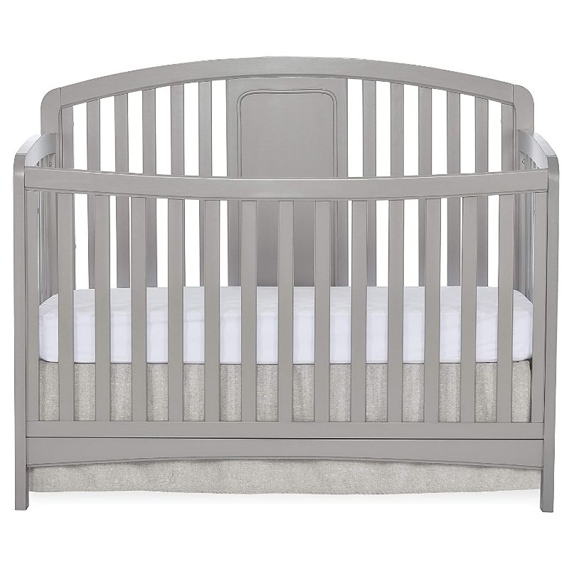 Photo 1 of Dream On Me Arc 4-In-1 Convertible Crib In Silver Grey Pearl, Greenguard Gold Certified, Three Mattress Height Settings, Made Of Sustainable Pinewood