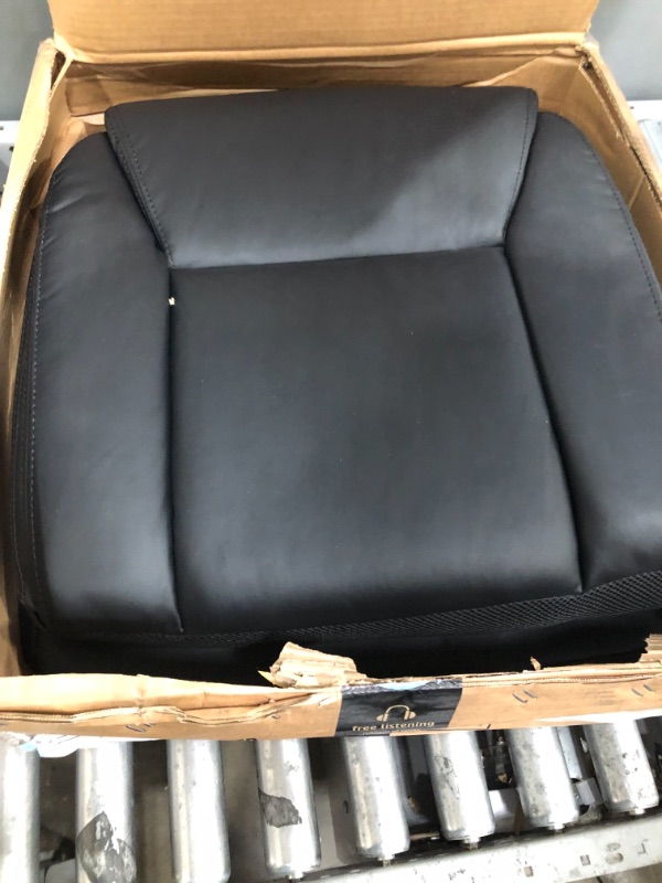 Photo 2 of Amazon Basics Classic Puresoft Padded Mid-Back Office Computer Desk Chair with Armrest - Black (PARTS ARE INSIDE CUSHION PLEASE UNZIP THE BACK CUSHION)