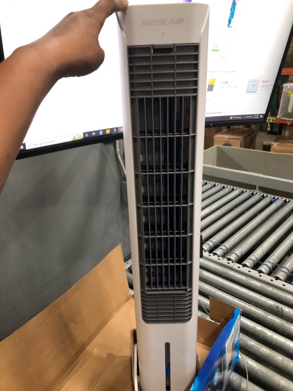 Photo 3 of Arctic Air Tower 2.0 Evaporative Air Cooler - Large Area Room Cooling, 4 Speed Settings, Quiet Oscillation, Space-Saving, Perfect for Bedroom, Living Room, Office & More