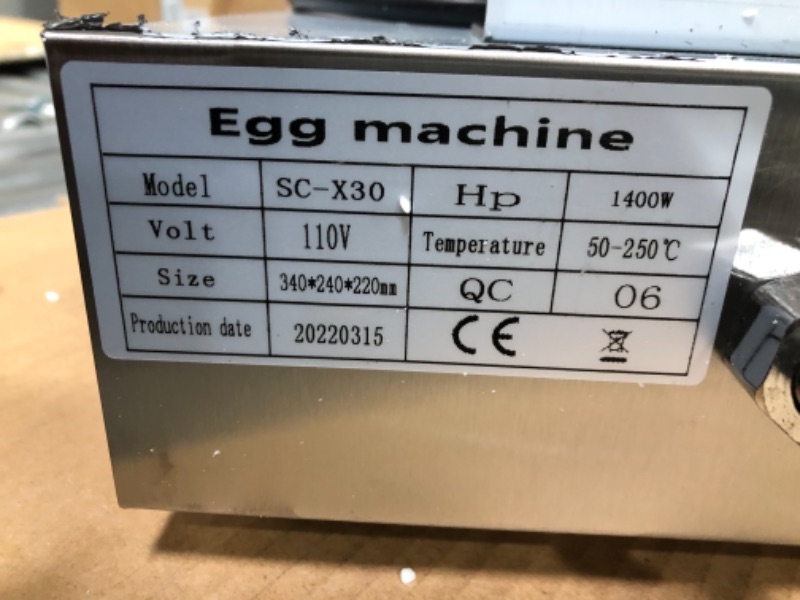 Photo 2 of 
Electric Egg Cake Oven Egg Bread Maker Waffle Stainless Steel Machine