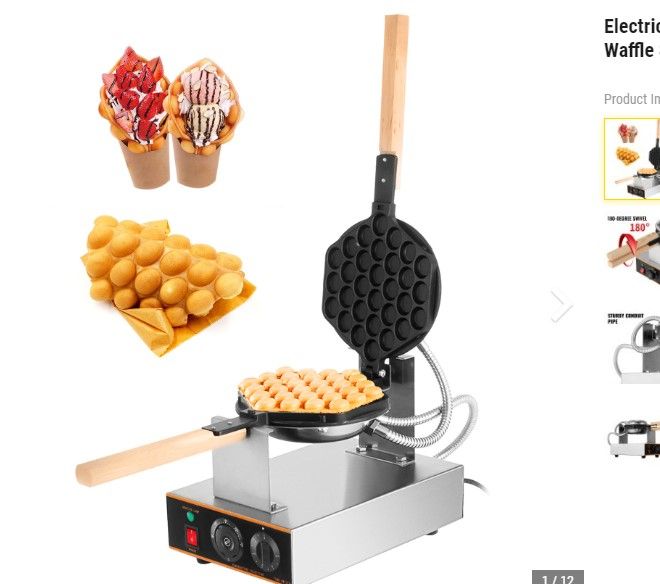 Photo 1 of 
Electric Egg Cake Oven Egg Bread Maker Waffle Stainless Steel Machine