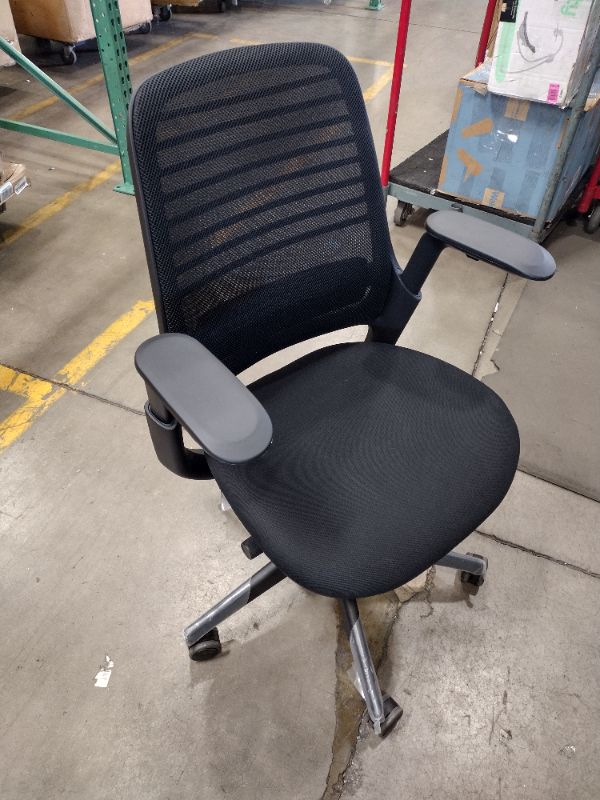 Photo 5 of Steelcase Leap Office Chair, Black Frame and Buzz2 Black Fabric