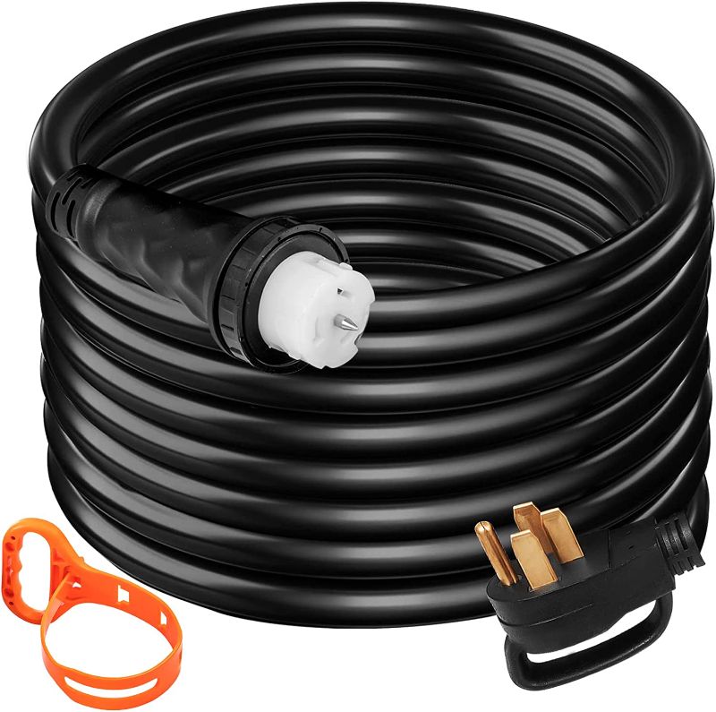 Photo 1 of Mophorn 20Ft 50 Amp Generator Extension Cord STW 6/3 + 8/1 Generator Cord 125V 250V UL Listed Generator Power Cord N14-50P & SS2-50R & CS6364 Twist Lock Connectors
