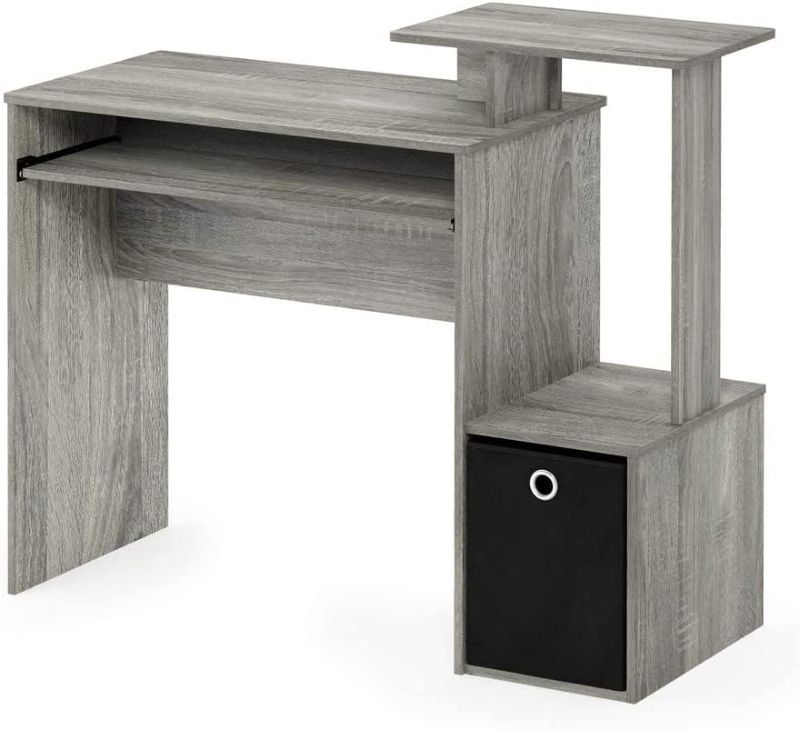 Photo 1 of Furinno Econ Multipurpose Home Office Computer Writing Desk, French Oak Grey