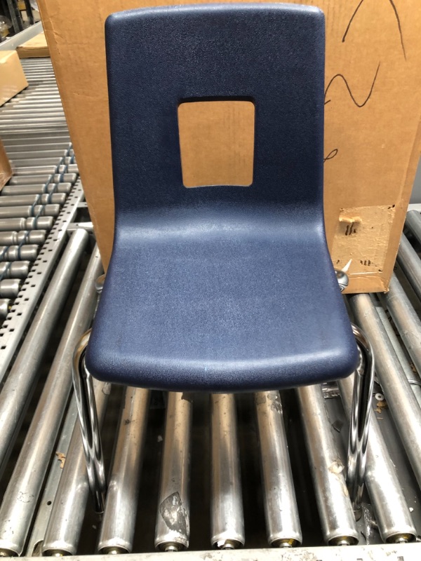 Photo 2 of Advantage Navy Student Stack School Chair - 14-inch