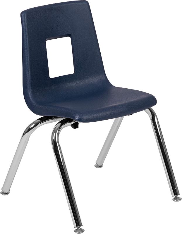 Photo 1 of Advantage Navy Student Stack School Chair - 14-inch