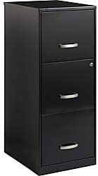 Photo 1 of Lorell SOHO File Cabinet, 35.5"x14.3"x18", Black
