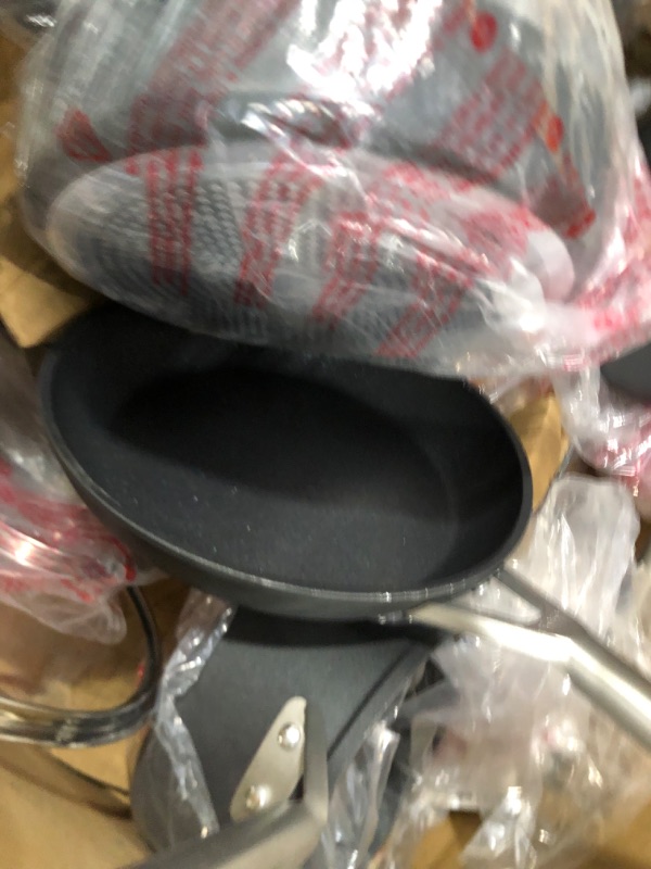 Photo 1 of **MISSING PARTS**
Ninja C39900 Foodi 16-Piece Cookware Set NeverStick Premium Hard-Anodized Slate Grey** 3 POTS- 3 PANS ONLY!!!
