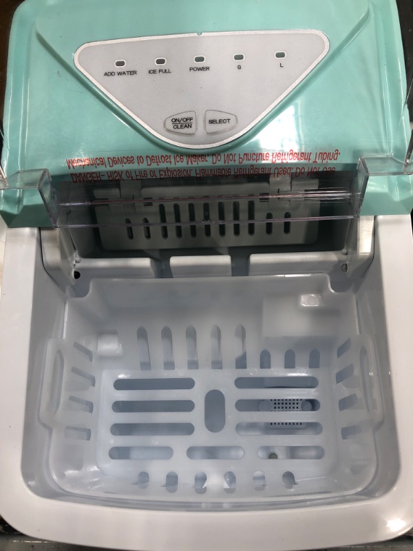 Photo 3 of **Parts Only**Non-Functioning**Silonn Ice Makers Countertop, 9 Cubes Ready in 6 Mins, 26lbs in 24Hrs, Self-Cleaning Ice Machine with Ice Scoop and Basket, 2 Sizes of Bullet Ice for Home Kitchen Office Bar Party
