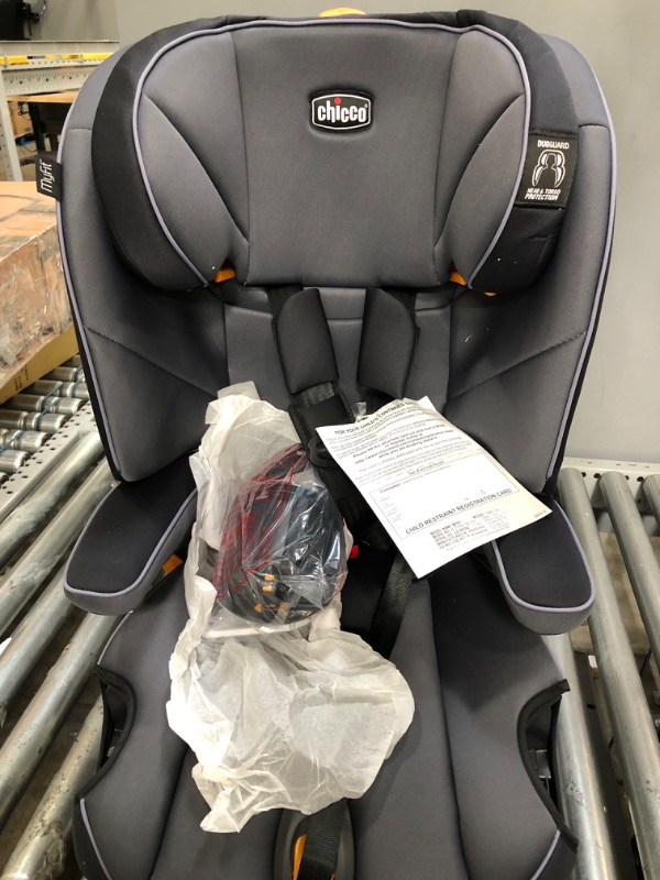 Photo 2 of Chicco MyFit Harness + Booster Car Seat, 5-Point Harness Car Seat and High Back Booster Seat, For children 25-100 lbs. | Fathom/Grey/Blue
