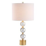 Photo 1 of 25.25" Crystal Ashley Table Lamp (Includes LED Light Bulb) White - JONATHAN Y

