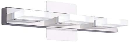 Photo 1 of MIRREA 18IN MODERN LED VANITY LIGHT IN 3 LIGHTS STAINLESS STEEL AND ACRYLIC 16W COLD WHITE 5000K
