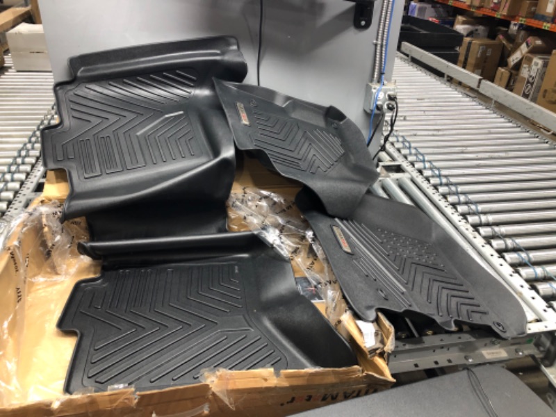 Photo 2 of YITAMOTOR Floor Mats Compatible with 2013-2018 Dodge Ram 1500/2500/3500 Crew Cab, 2019-2023 Ram 1500 Classic Crew Cab 1st & 2nd Row Black All Weather Protection 12-18 Crew Cab/19-22 Classic Bucket Seats