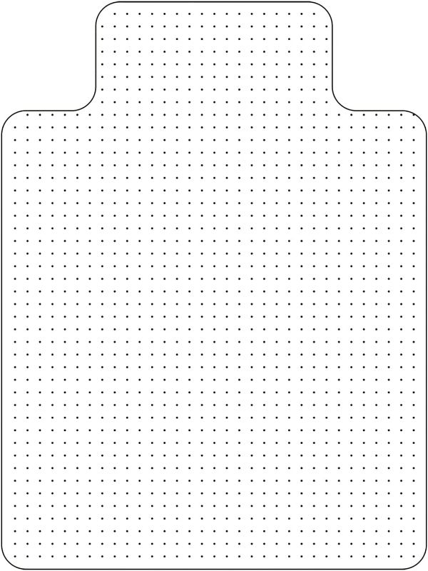 Photo 1 of 100pointONE Chair Mat for Carpeted Floors- 36’’×48’’ 0.09'' Thick Studded Plastic Chair Mat for Low Pile Carpet (with Lip)
