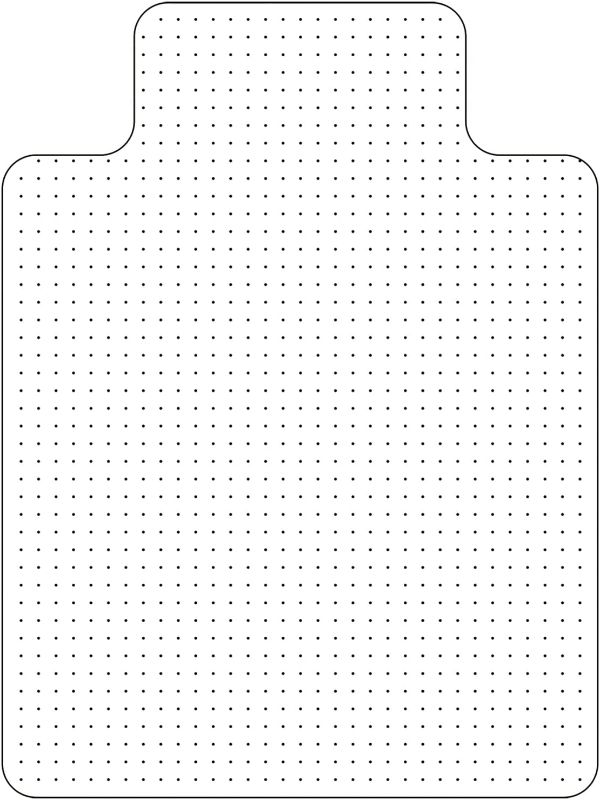 Photo 1 of 100pointONE Chair Mat for Carpeted Floors- 36’’×48’’ 0.09'' Thick Studded Plastic Chair Mat for Low Pile Carpet (with Lip)
