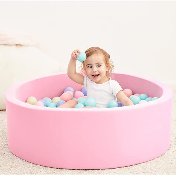 Photo 1 of Foam Ball Pit for Toddlers, 35 Inch Baby Ball Pit Soft Round and Easy to Set or Clean, Baby Playpen Ball Pool is Ideal Gift for Kids-Balls NOT Included (Pink)
