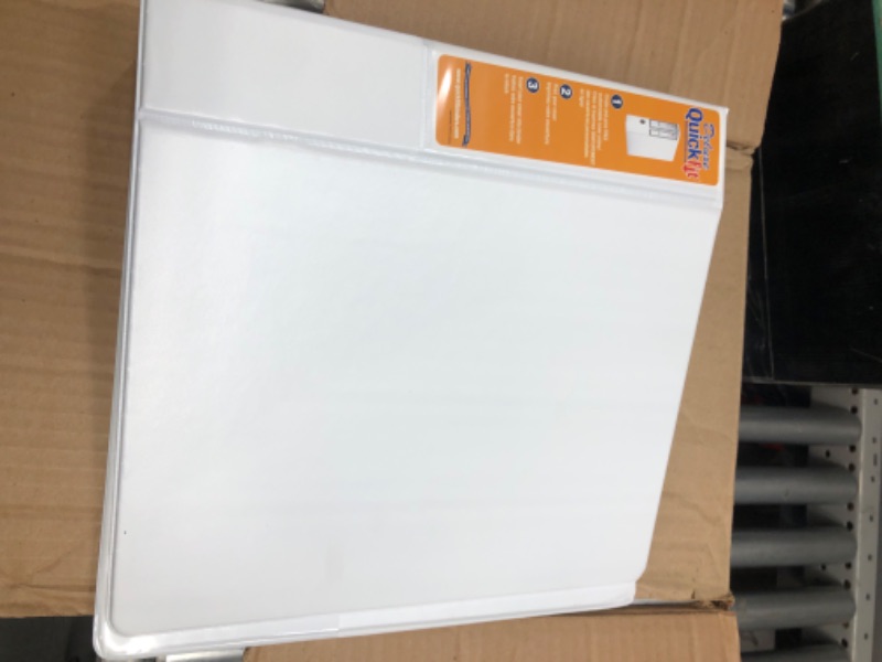 Photo 2 of Stride QuickFit Polypropylene Antimicrobial D-Ring File Binder with Thumb Hole 3 in White
