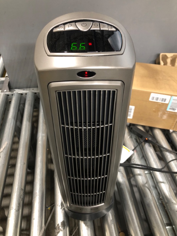 Photo 2 of Lasko 1500W Digital Ceramic Space Heater with Remote, 755320, Silver
