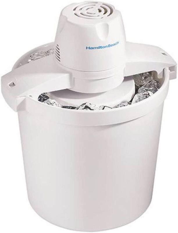 Photo 1 of Hamilton Beach 68330N Automatic Ice Cream Maker, 4 Quart, White