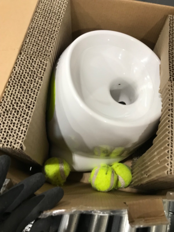Photo 1 of ALL FOR PAWS Hyperfetch Ultimate Throwing Toy Interactive Automatic Ball Launcher Dog Toy, Tennis Ball Throwing Machine for Dog Training, 3 Balls Included (Mini Style) with European Adapter
