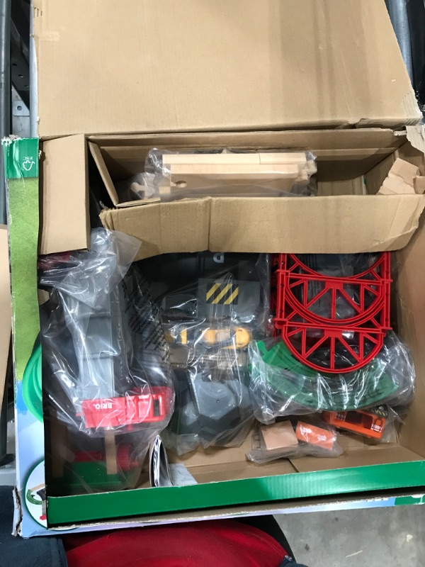 Photo 1 of BRIO World - 33887 Lift & Load Warehouse Set | 32 Piece Train Toy with Accessories and Wooden Tracks for Kids Ages 3 and Up