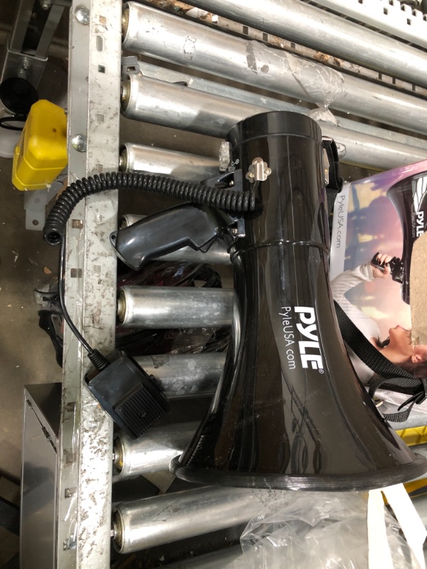 Photo 1 of Pyle Megaphone Speaker PA Bullhorn with Built-in Siren 50 Watts & Adjustable Volume Control Ideal for Football, Baseball, Hockey, Cheerleading Fans & Coaches or for Safety Drills - PMP53IN