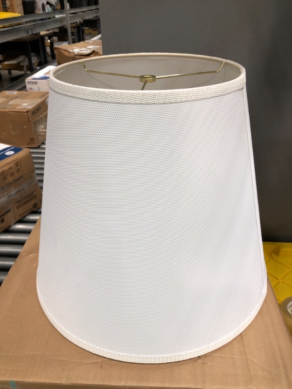 Photo 2 of Aspen Creative Hardback Empire Shape Spider Construction Lamp Shade in White (11" X 18" X 15")
