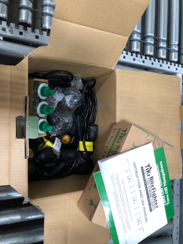 Photo 1 of TIKI Brand Bitefighter Outdoor LED Weatherproof Proven Mosquito Repellent String Lights 36 Ft, Includes 3 Replaceable Repellent Pods