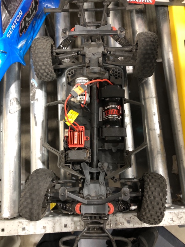 Photo 4 of ARRMA 1/10 SENTON 4X4 V3 MEGA 550 Brushed Short Course RC Truck RTR (Transmitter, Receiver, NiMH Battery and Charger Included), Blue, ARA4203V3T2
