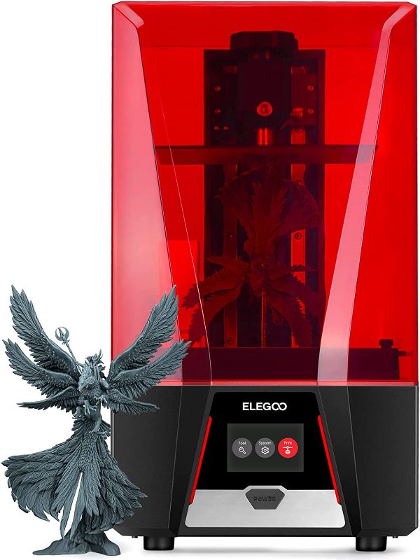 Photo 1 of ELEGOO Saturn 2 8K MSLA 3D Printer, UV Resin Photocuring Printer with 10-inch 8K Monochrome LCD, 8.62x4.84x9.84 Inch Larger Printing Size
