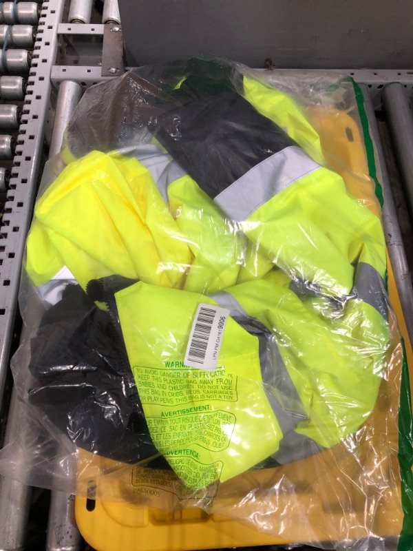 Photo 2 of Hi-Vis Lime Bomber Jacket with Quilted Lining- Size Extra Large
