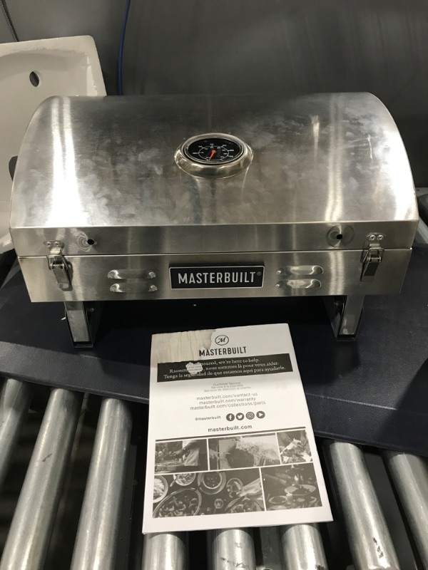 Photo 3 of *FOR PARTS ONLY* Masterbuilt MB20030819 Portable Propane Grill, Stainless Steel New Version Propane Grill