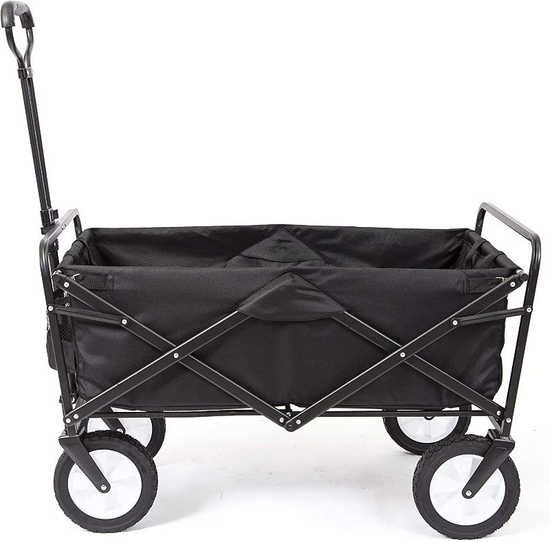 Photo 1 of MacSports Collapsible Folding Outdoor Utility Wagon, Black

