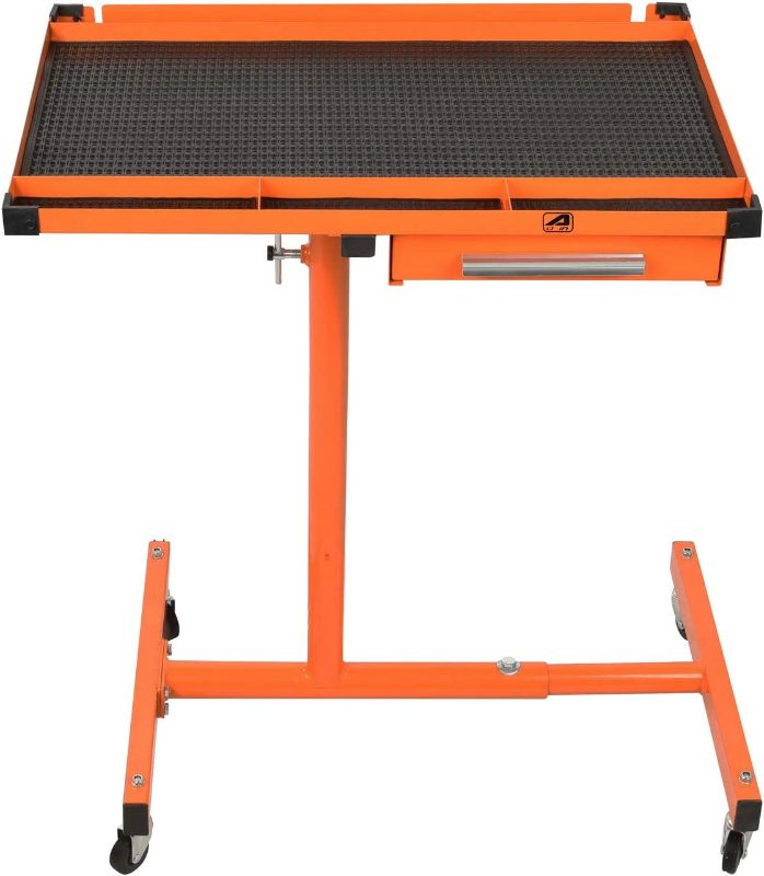 Photo 1 of **SEE NOTE** Eisen® ES8 Heavy Duty Adjustable Work Table with Drawers, Rolling Tool Tray with Wheels of 220lbs Capacity
