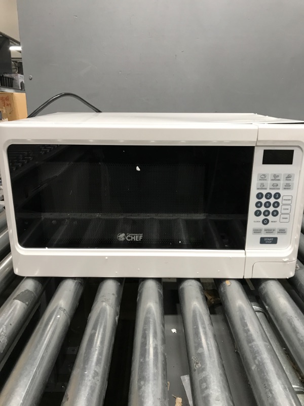 Photo 2 of ***SEE NOTE*** Commercial Chef Countertop Microwave, 1.1 Cubic feet, White White 1.1 Cubic Feet