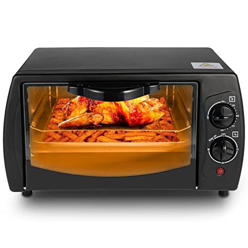 Photo 1 of Simple Deluxe Countertop Toaster, Oven & Pizza Maker, Toaster Oven, Exquisite 4-Slice Capacity, 9 L, Black/ Matte Stainless (HIOVEN9L15X11B)
*Tested*
