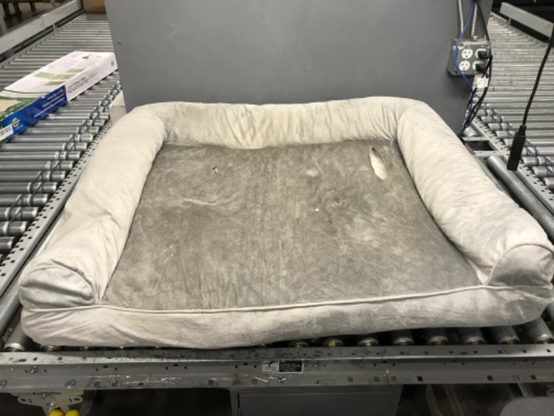 Photo 2 of Furhaven Sofa-Style Dog Beds for Small/Medium/Large Dogs & Cats - Orthopedic, Cooling Gel, Memory Foam, & More (Plush &Suede Gray)
