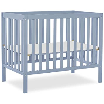 Photo 1 of Dream On Me, Edgewood 4-in-1 Convertible Mini Crib, Dusty Blue
