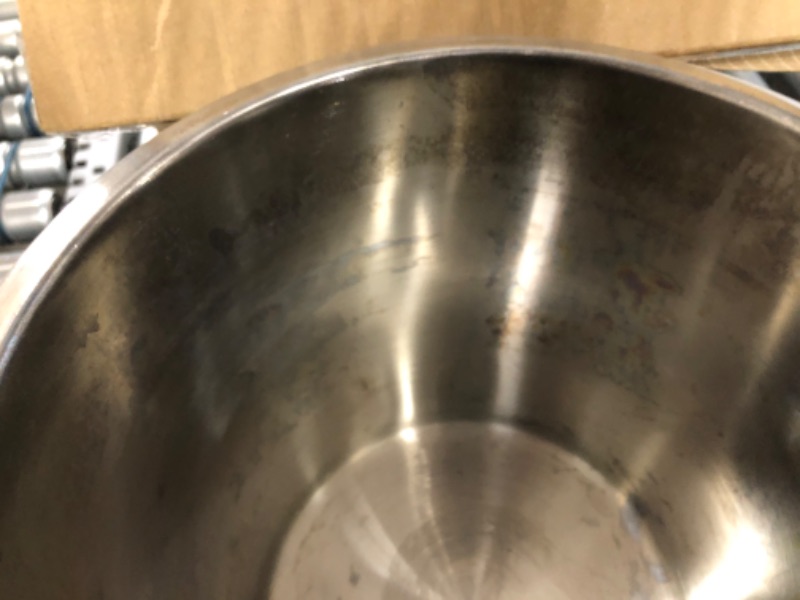 Photo 4 of **used, needs cleaning**
SYBO Stainless Steel Soup Kettle with Hinged Lid and Insert Pot, 10.5 Quarts, Commercial Grade, Silver
