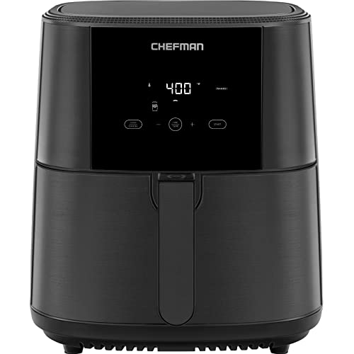 Photo 1 of Chefman TurboFry Touch Air Fryer, 8-Quart Family Size, One-Touch Digital Controls for Healthy Cooking, Presets for French Fries, Chicken, Meat, Fish, Nonstick Dishwasher-Safe Parts, Black
