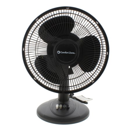 Photo 1 of CZ121BK 12 in. Oscillating Table Fan - Black
