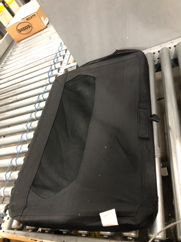 Photo 3 of **used, damaged**
Amazon Basics Folding Portable Soft Pet Dog Crate Carrier Kennel – 21 x 15 x 15 Inches, Black

